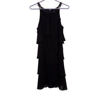 Style & Co. Black Sleeveless Tiered Dress Size 10